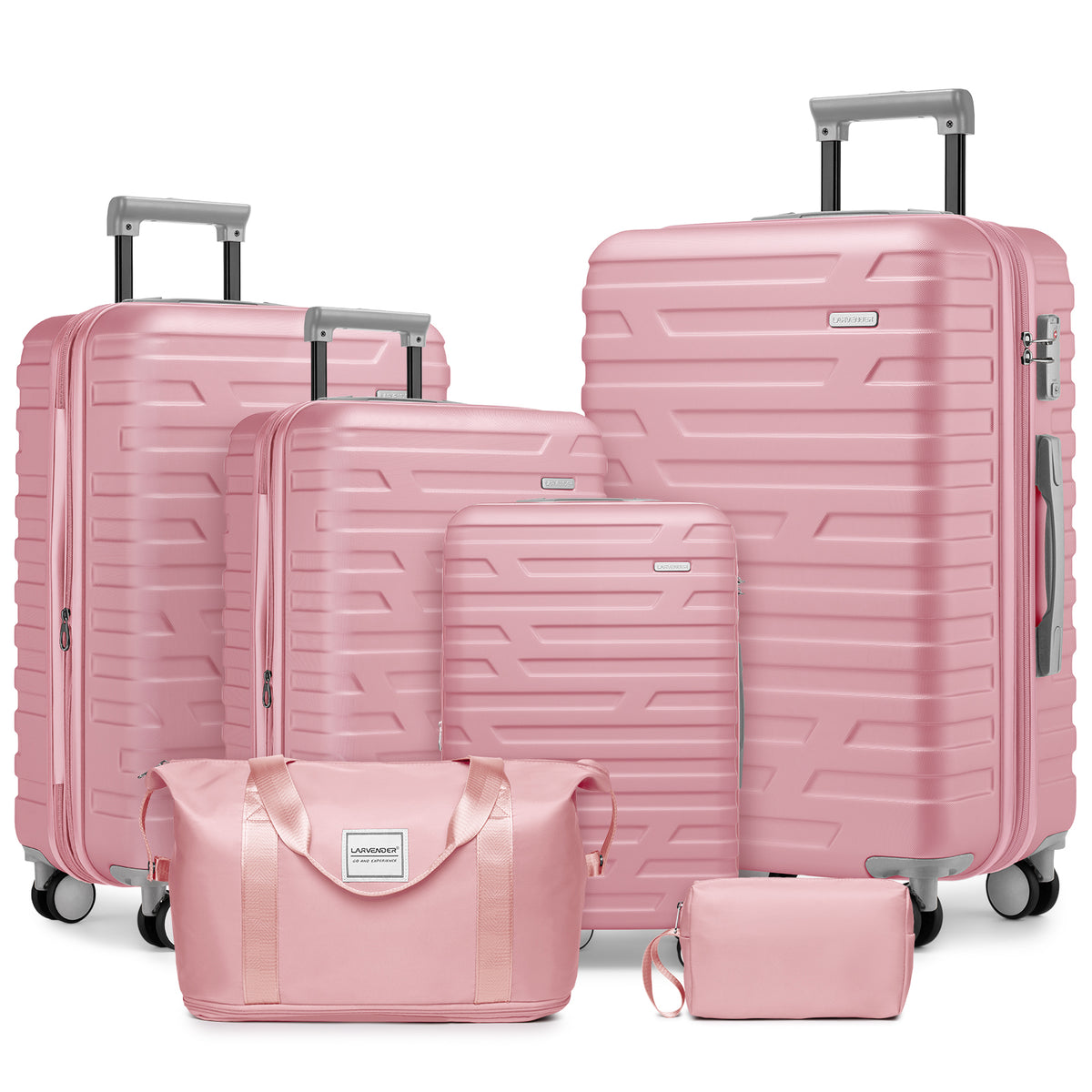 Luggage Sets 6 Piece with Duffel Bags, Hardside Expandable Suitcases with Spinne