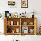 64-inch wave shaped TV stand, rounded corner sideboard, storage cabinet