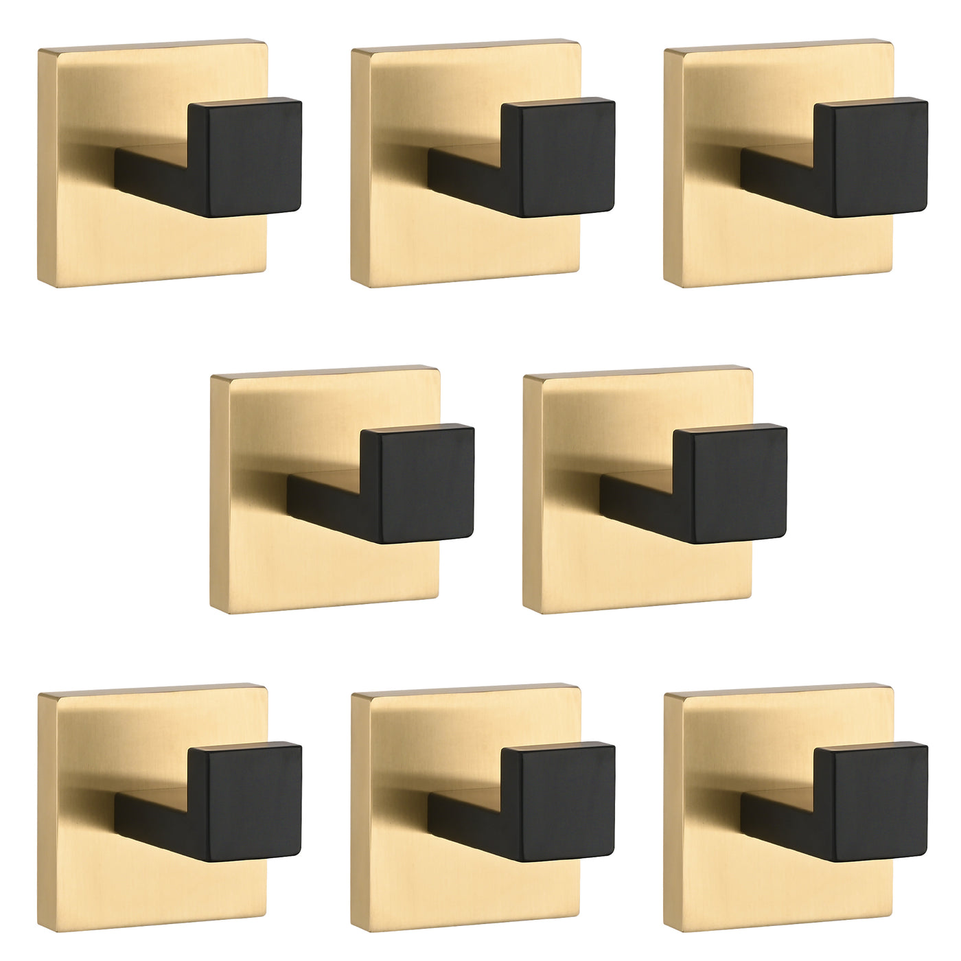 8 Pack Stainless Steel Wall-Mounted Towel Hooks