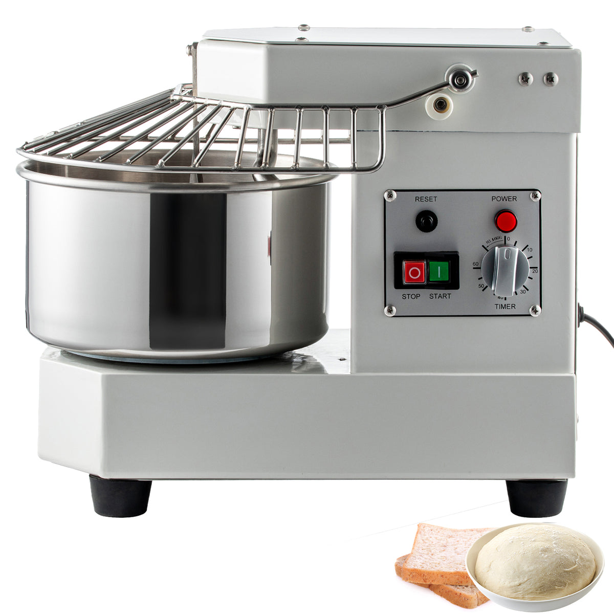 Commercial Food Mixer, 8.5Qt Capacity, 450W Dual Rotating Dough Kneading Machine