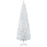 HOMCOM 6' Artificial Pencil Christmas Tree, Slim Xmas Tree with 390 Realistic Br