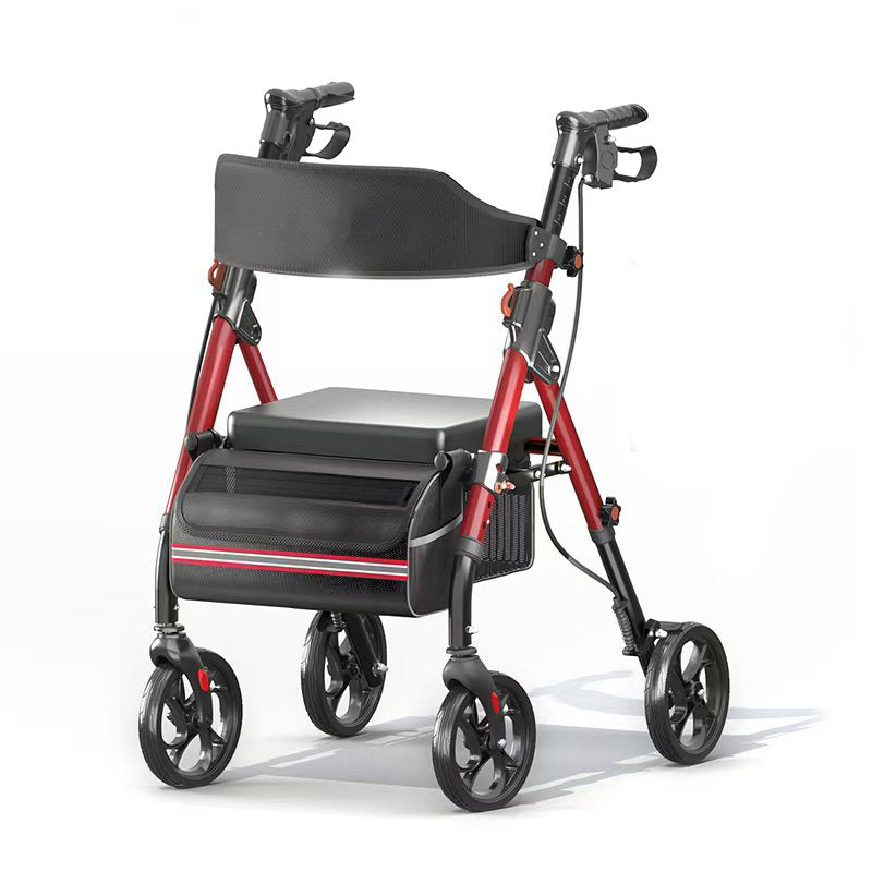 Matinal Foldable Rollator Walkers with Seat for Seniors, 350 lb Capacity