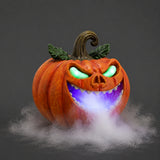 Halloween Pumpkin Monster Mist Maker, LED Light Up Fogger Figurine