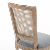 Set of 2 Solid Wood Dining Chair Grey