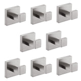 8 Pack Stainless Steel Wall-Mounted Towel Hooks