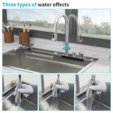 33" Drop in Waterfall Kitchen Sink