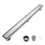 28" Linear Shower Drain Stainless Steel with Hair Strainer