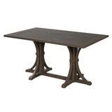 Solid Wood Dining Table Espresso 64"
