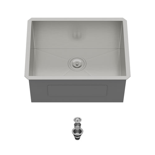Laundry Sink 24 Inch - 24x18x12 Inch Undermount Utility Sink Deep Single Bowl