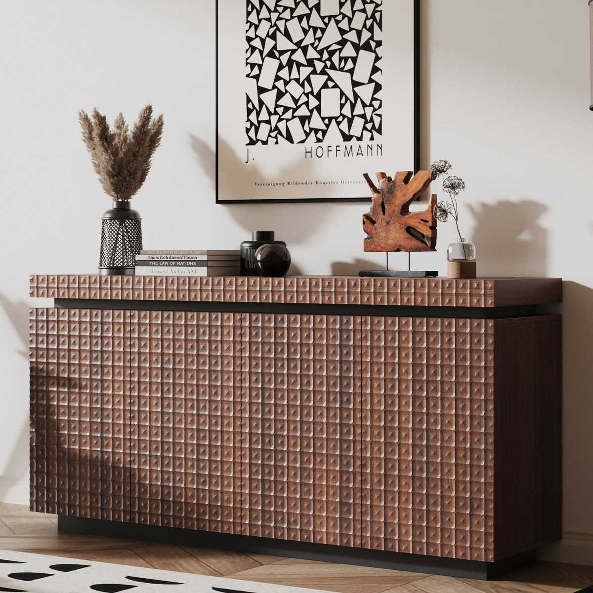 Sideboard Buffet Cabinet, Modern Accent Storage Sideboard