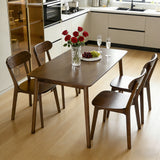 Solid Wood Dining Table Walnut 50"