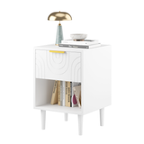 Engineered Wood Nightstand White