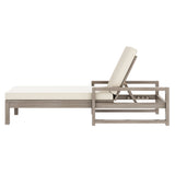 Outdoor Patio Furniture Set of 2 Acacia Wood Gray