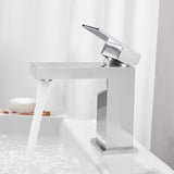 Modern Chrome Bathroom Faucet, Single Hole Bathroom Faucet