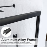 56"-60"W*60" H Semi-Frameless Double Sliding Shower Door, Bypass Shower Door