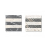 12x12 Polished White Grey Marble Tile, Natural Stone, Floor Wall