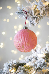 4.7" Glass Christmas Ball Ornaments, Set of 4