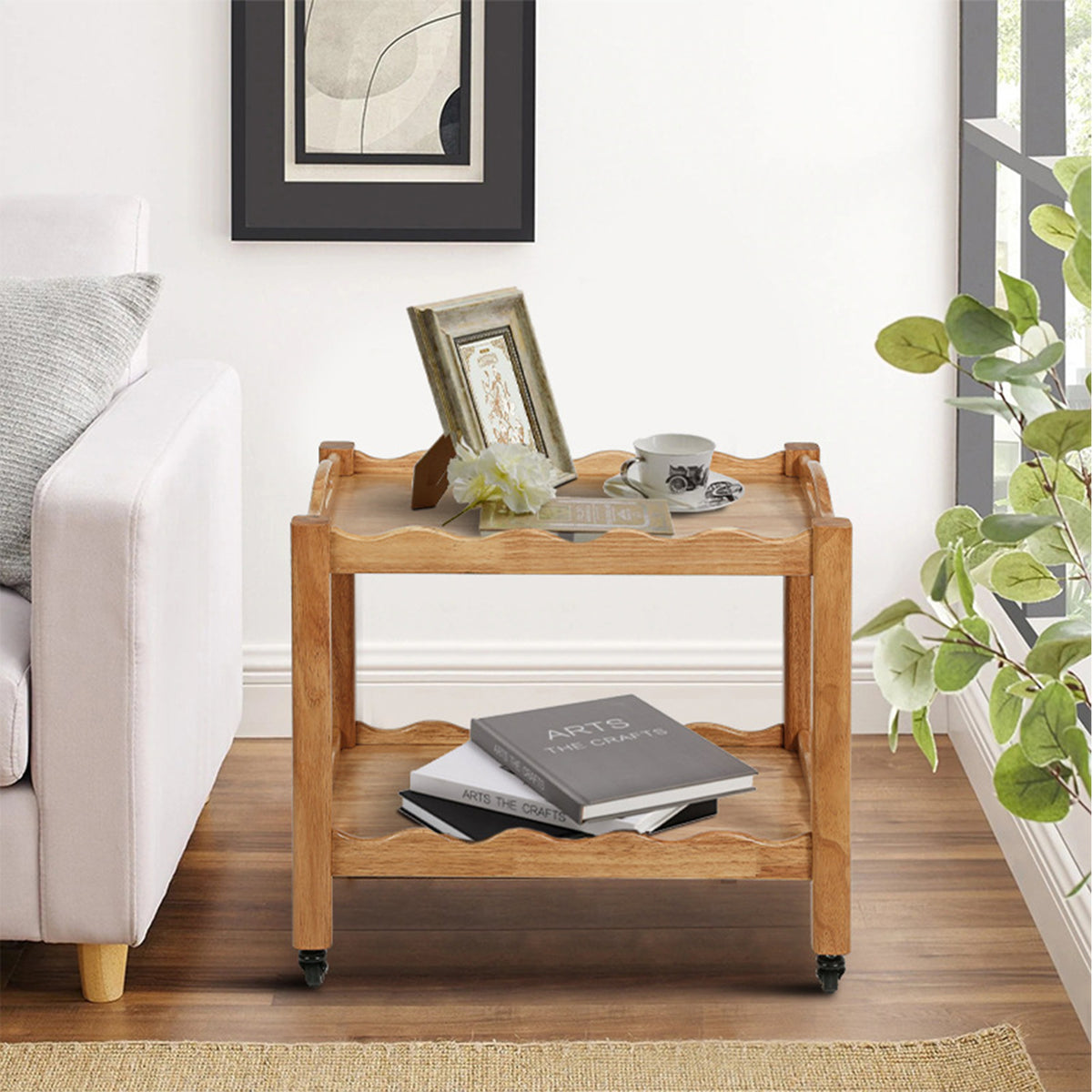 Rubberwood Nightstand Natural