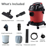 Wet Dry Vac, 5 Gallon, 4.3 Peak HP, 3 in 1 Shop Vacuum with Blowing Function