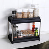 Pull-Out Cabinet Organizer - Under Sink Storage Drawer - Black