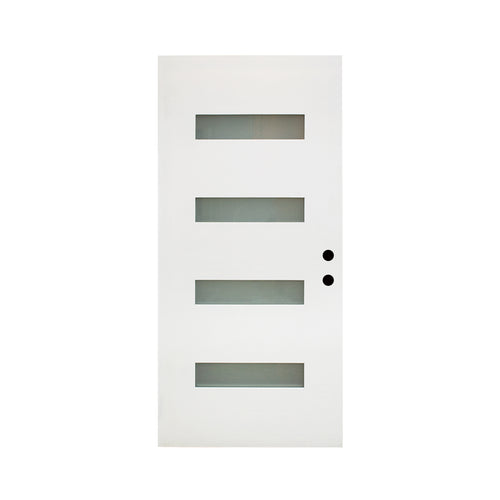 36 x 80 Fiberglass Entry Door Slab, White Finish Knock-Down Fiberglass Door Slab