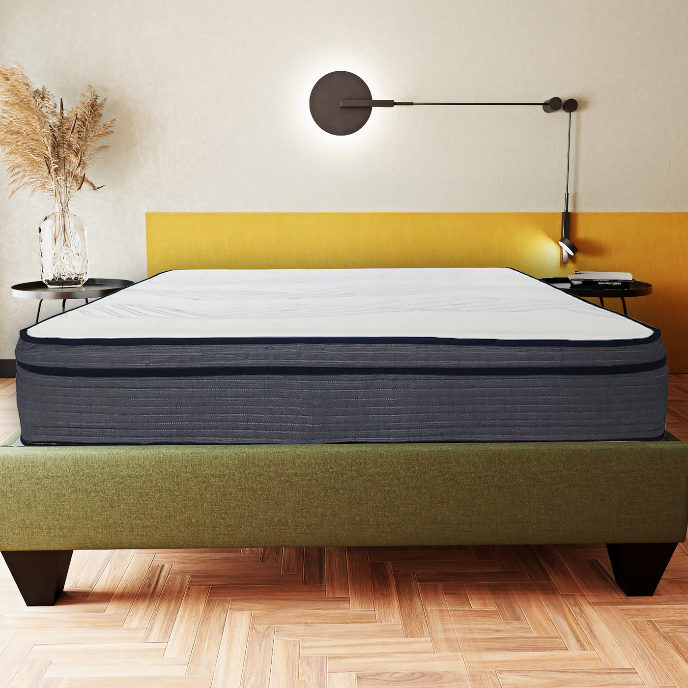 14" Full Hybrid Plush Foam Mattress Soft Knit Cover