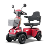 Mobility Scooter 4-Wheel Heavy Duty Red 300 LB 37 Mile Range USB 350W