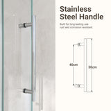 56"-60"W*72" H Frameless Single Sliding Shower Door