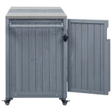 Outdoor Grill Island Cart 66.5" Stainless Steel Tabletop
