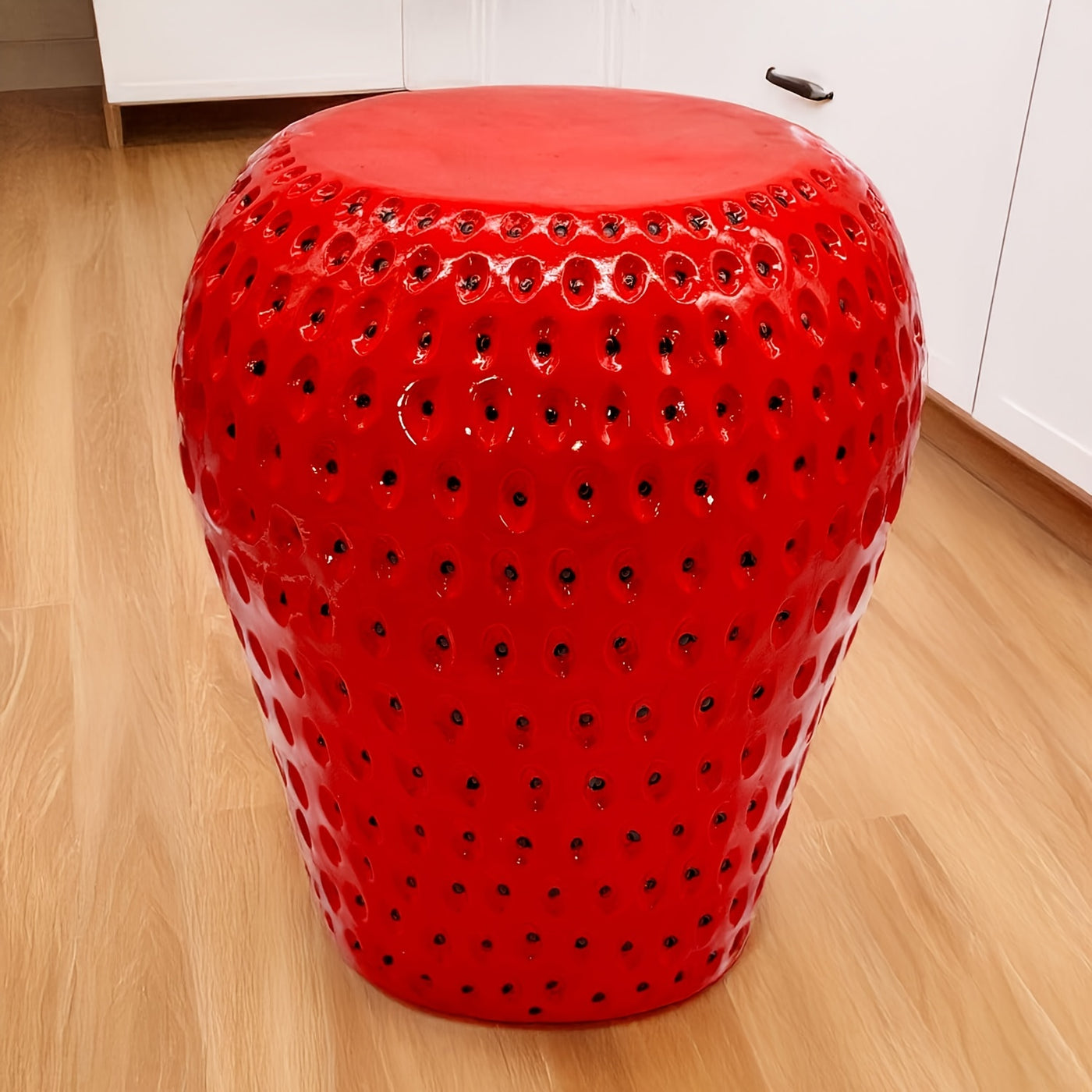 Strawberry Resin Stool 13.4" Side Table Plant Stand