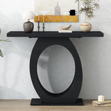 Engineered Wood Console Table Black