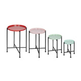 Set of 4 Multicolor Nesting Plant Stands