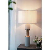 Metal Table Lamp with Concrete Base 15x15x30