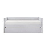 Daybed with Trundle Wood Sleeper Light Gray