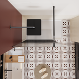 34.in W x 72.in H Shower Door Fixed