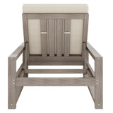 Outdoor Patio Furniture Set of 2 Acacia Wood Gray