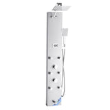 Stainless Steel Shower Panel Tower 4-Mode Rainfall Massage Jet