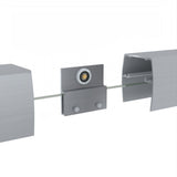 56-60in x 72in Aluminum Frame Double Sliding Shower Door, Brushed Nickel, 6mm