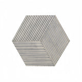Hexagon Carrara Gray Marble Tile Textured 3D Fluted 12 pcs