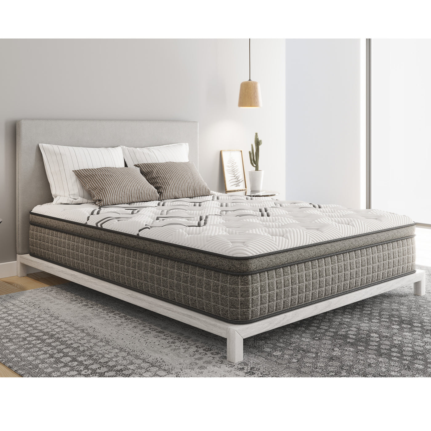 Twin Hybrid Mattress 12.5" Medium Cooling Copper Euro-Top