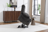 Velvet Recliner Power with Massage Grey
