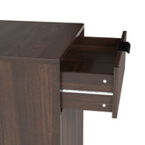 Walnut Woodgrain Tilt-Out Trash Can Cabinet Wave Drawer