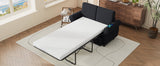 Linen Loveseat Sleeper Black 58"