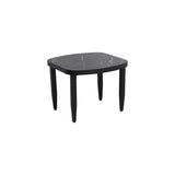 Modern Arc Side Table 23.6" Black Marble Sintered Stone Top