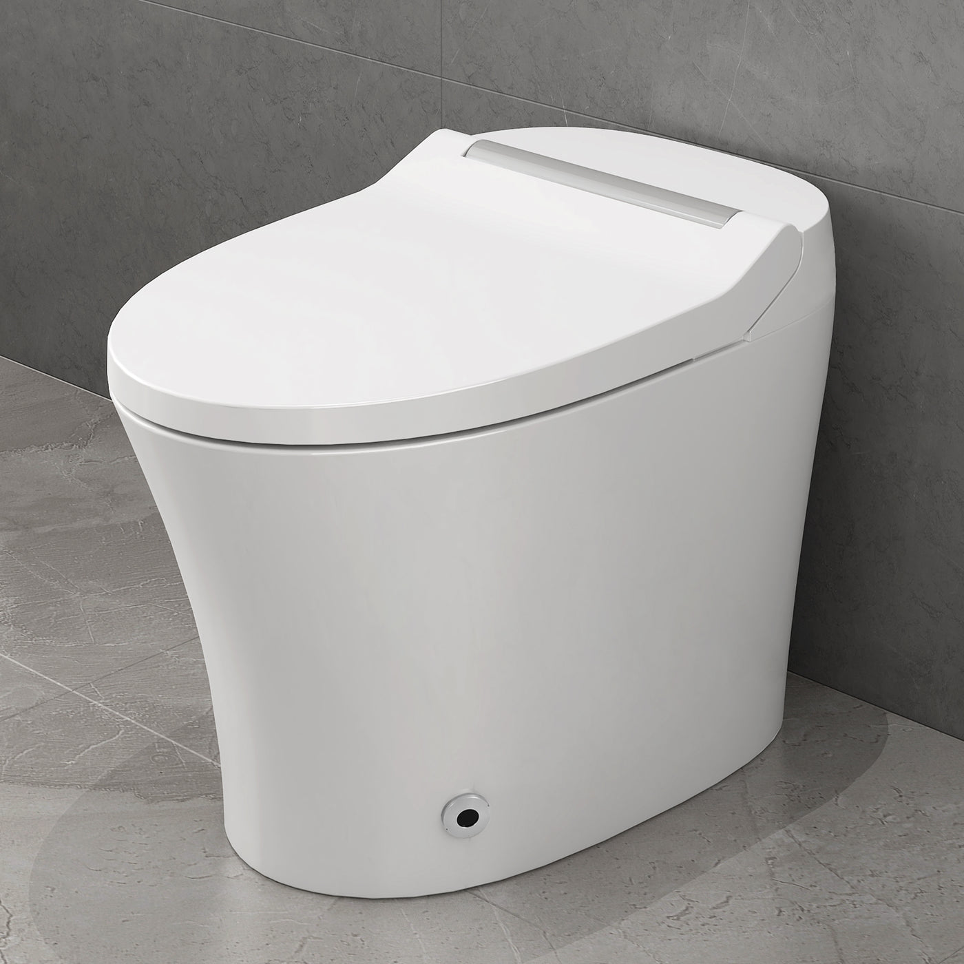 Smart Toilet Elongated One Piece Heated Seat Auto Dual Flush
