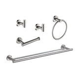 5-Piece Bathroom Hardware Accessories Set Wall Mount