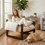 Chenille Accent Chair Beige