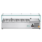 47" Refrigerated Condiment Prep Station, Countertop Topping Cooler