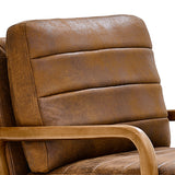 Wood Accent Chair Light Brown