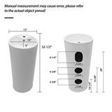 15" Classic White Ceramic Pedestal Sink Bathroom Sink Basin